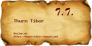 Thurn Tibor névjegykártya