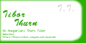 tibor thurn business card